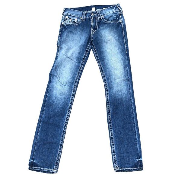 True Religion Jeans Size 29 SKINNY BIG T Blue - Picture 5 of 9